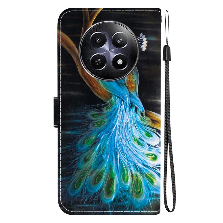 For Realme 12 5G Crystal Texture Colored Drawing Leather Phone Case