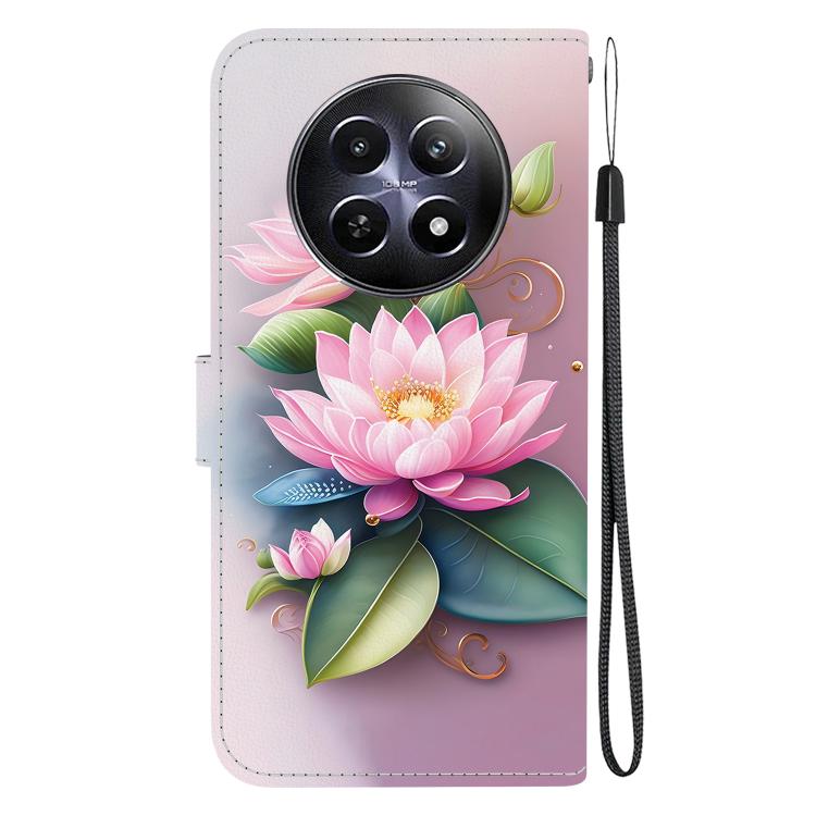For Realme 12 5G Crystal Texture Colored Drawing Leather Phone Case