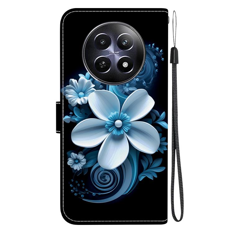 For Realme 12 5G Crystal Texture Colored Drawing Leather Phone Case