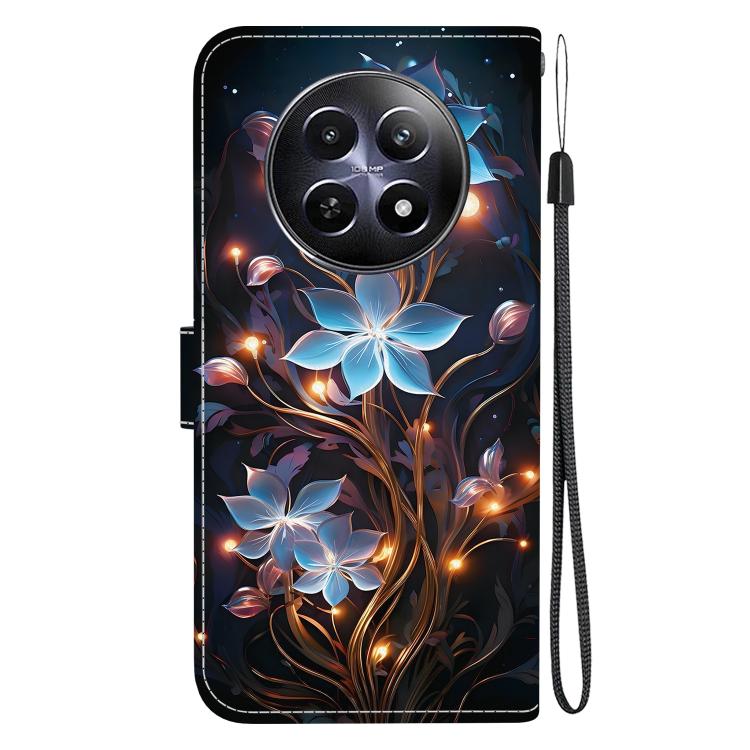 For Realme 12 5G Crystal Texture Colored Drawing Leather Phone Case