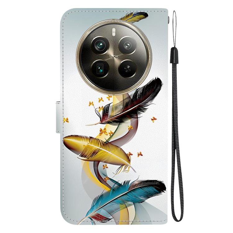 For Realme 12 Pro+ Global Crystal Texture Colored Drawing Leather Phone Case