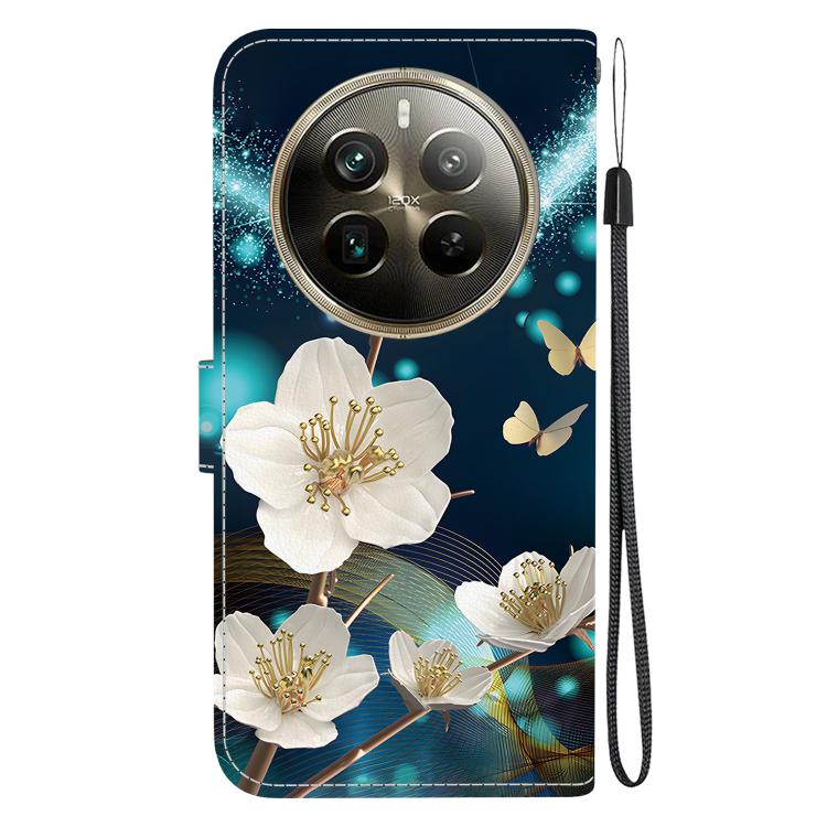 For Realme 12 Pro+ Global Crystal Texture Colored Drawing Leather Phone Case