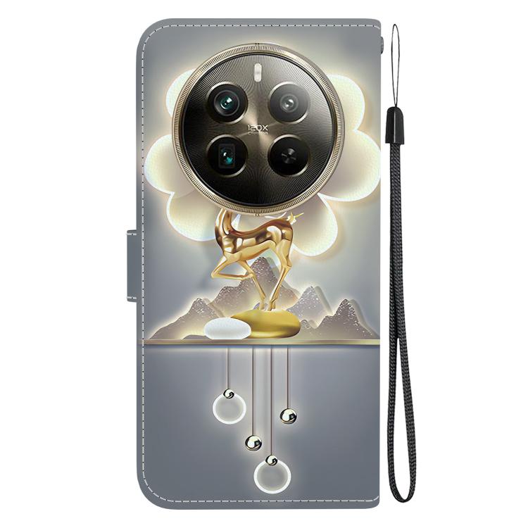 For Realme 12 Pro+ Global Crystal Texture Colored Drawing Leather Phone Case