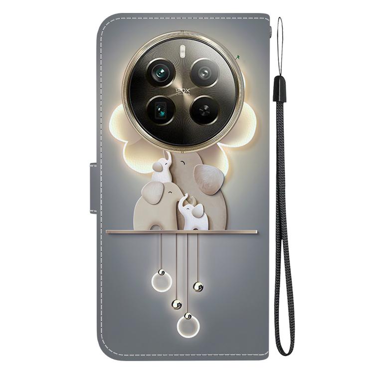 For Realme 12 Pro+ Global Crystal Texture Colored Drawing Leather Phone Case