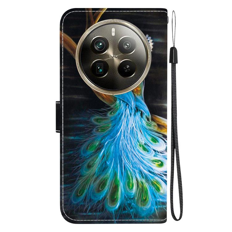 For Realme 12 Pro+ Global Crystal Texture Colored Drawing Leather Phone Case