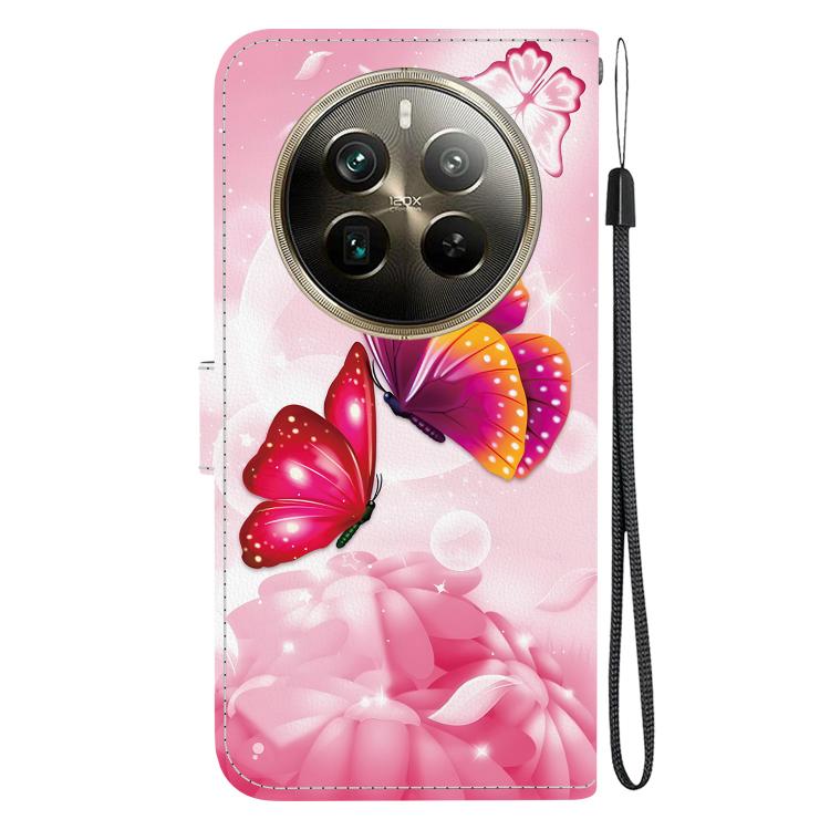 For Realme 12 Pro+ Global Crystal Texture Colored Drawing Leather Phone Case