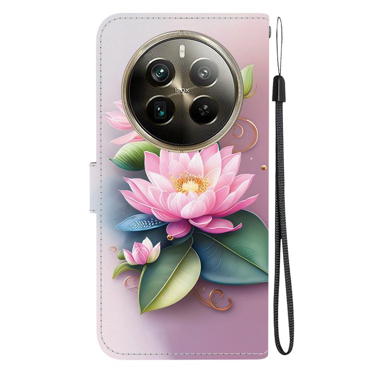 For Realme 12 Pro+ Global Crystal Texture Colored Drawing Leather Phone Case