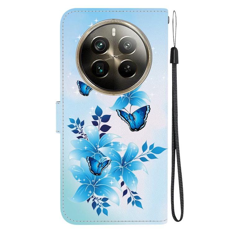 For Realme 12 Pro+ Global Crystal Texture Colored Drawing Leather Phone Case