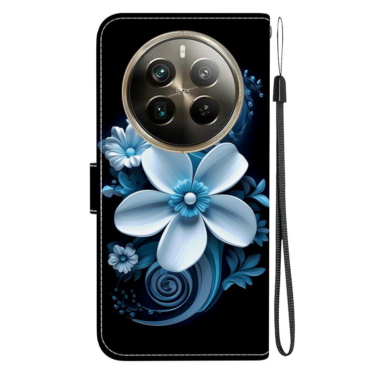 For Realme 12 Pro+ Global Crystal Texture Colored Drawing Leather Phone Case