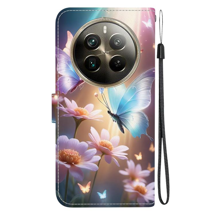 For Realme 12 Pro+ Global Crystal Texture Colored Drawing Leather Phone Case