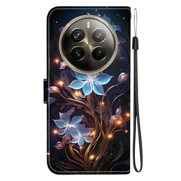 For Realme 12 Pro+ Global Crystal Texture Colored Drawing Leather Phone Case