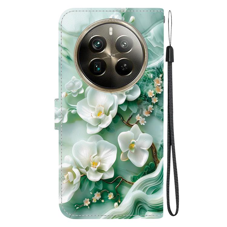 For Realme 12 Pro+ Global Crystal Texture Colored Drawing Leather Phone Case