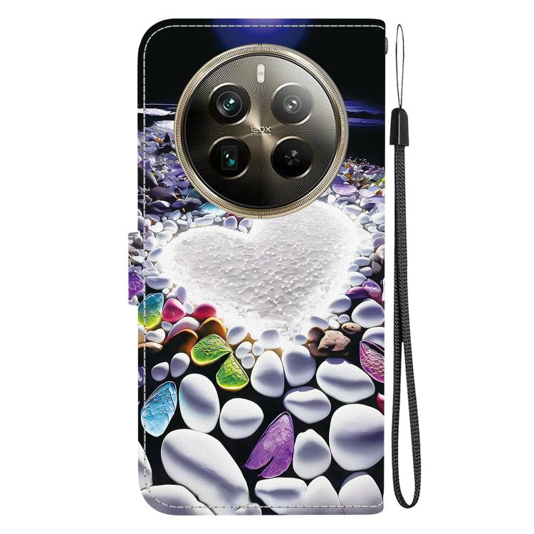 For Realme 12 Pro+ Global Crystal Texture Colored Drawing Leather Phone Case