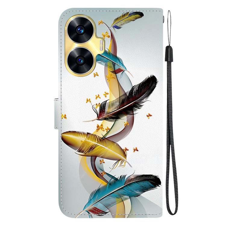For Realme C55 / Narzo N55 Crystal Texture Colored Drawing Leather Phone Case