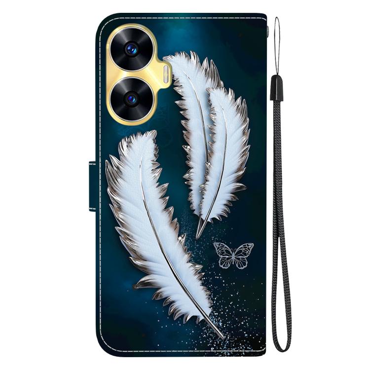 For Realme C55 / Narzo N55 Crystal Texture Colored Drawing Leather Phone Case