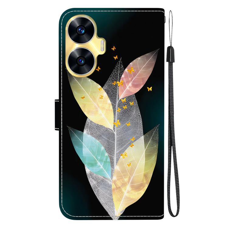 For Realme C55 / Narzo N55 Crystal Texture Colored Drawing Leather Phone Case