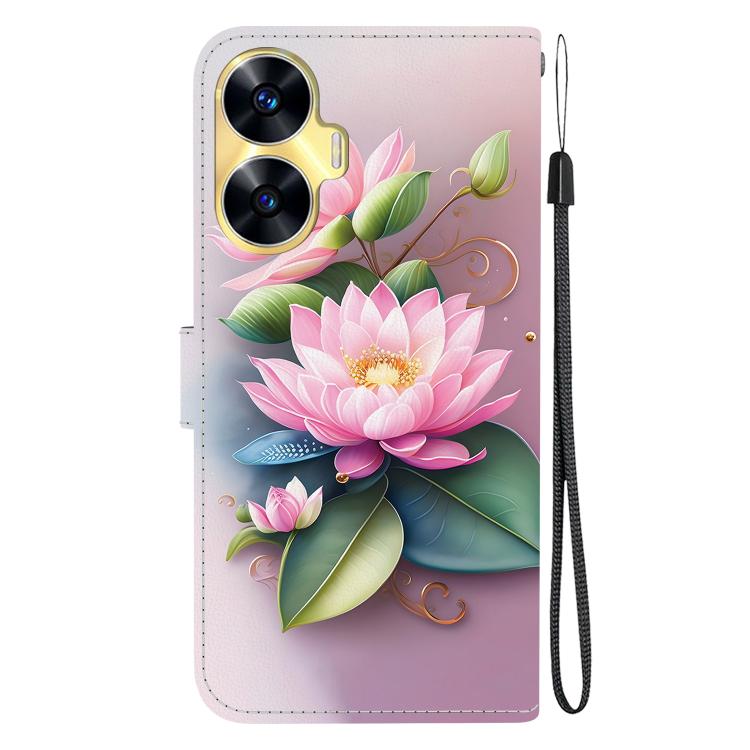 For Realme C55 / Narzo N55 Crystal Texture Colored Drawing Leather Phone Case
