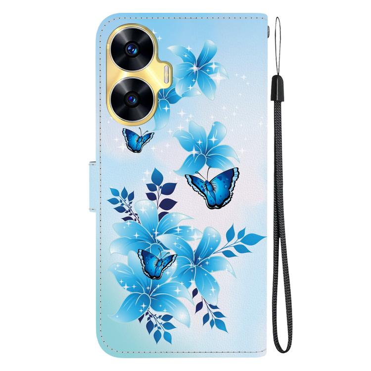 For Realme C55 / Narzo N55 Crystal Texture Colored Drawing Leather Phone Case
