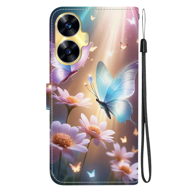 For Realme C55 / Narzo N55 Crystal Texture Colored Drawing Leather Phone Case