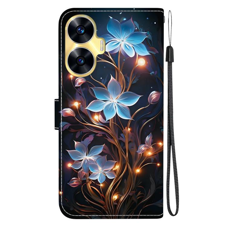 For Realme C55 / Narzo N55 Crystal Texture Colored Drawing Leather Phone Case