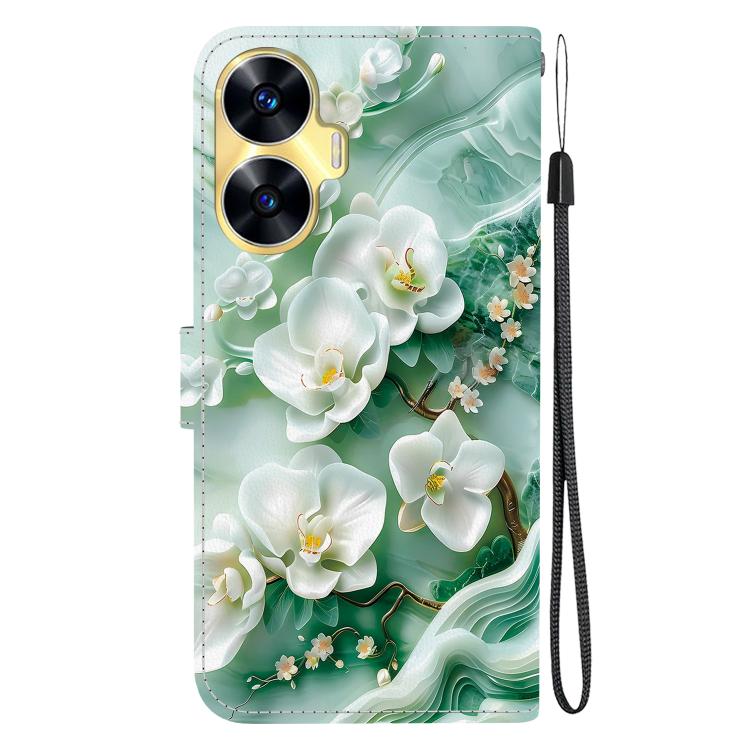 For Realme C55 / Narzo N55 Crystal Texture Colored Drawing Leather Phone Case
