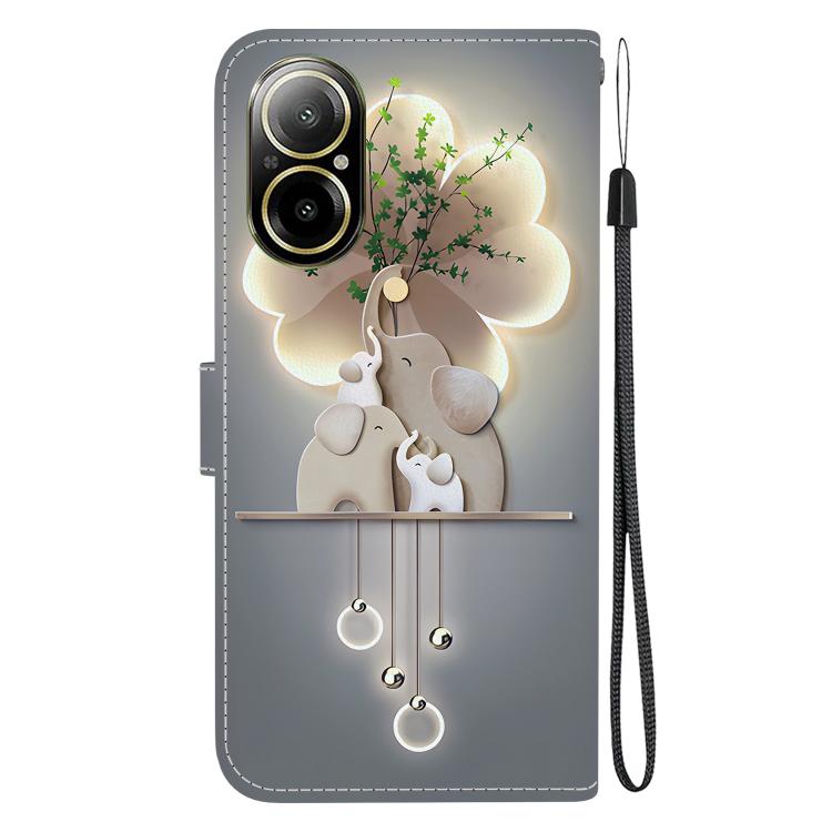 For Realme C67 4G Global Crystal Texture Colored Drawing Leather Phone Case