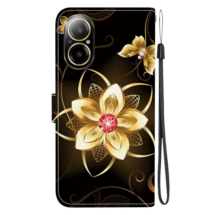 For Realme C67 4G Global Crystal Texture Colored Drawing Leather Phone Case