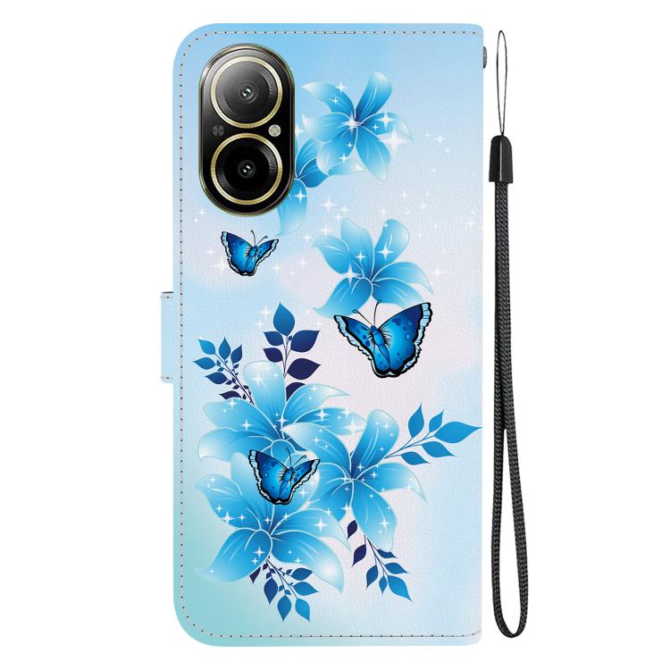 For Realme C67 4G Global Crystal Texture Colored Drawing Leather Phone Case