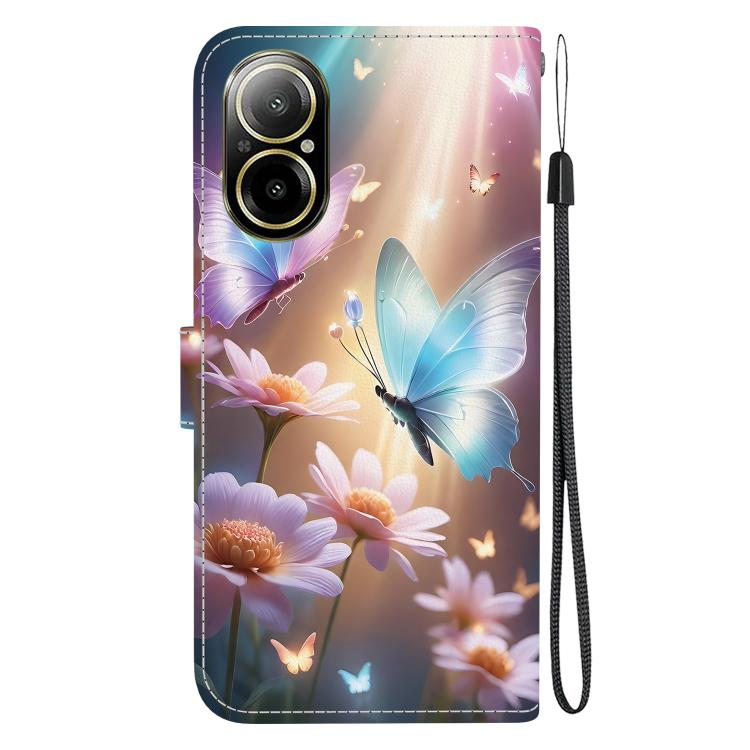 For Realme C67 4G Global Crystal Texture Colored Drawing Leather Phone Case