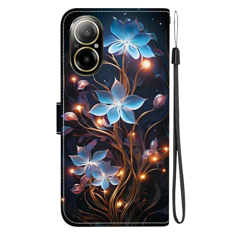 For Realme C67 4G Global Crystal Texture Colored Drawing Leather Phone Case