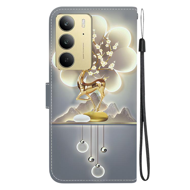 For Realme C75 Crystal Texture Colored Drawing Leather Phone Case