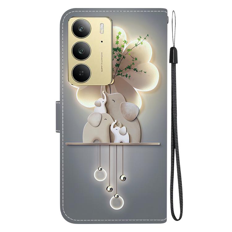 For Realme C75 Crystal Texture Colored Drawing Leather Phone Case