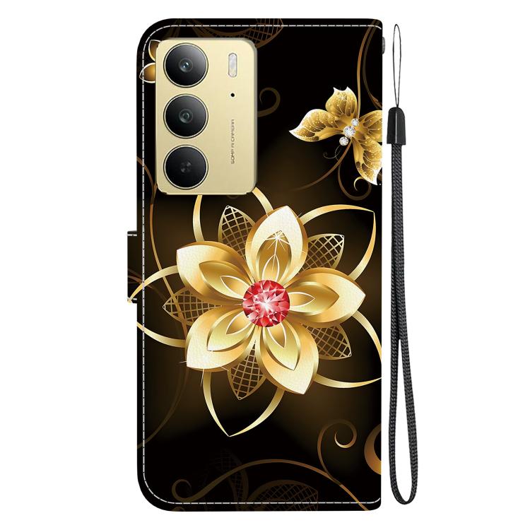 For Realme C75 Crystal Texture Colored Drawing Leather Phone Case