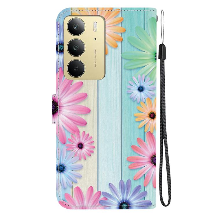 For Realme C75 Crystal Texture Colored Drawing Leather Phone Case
