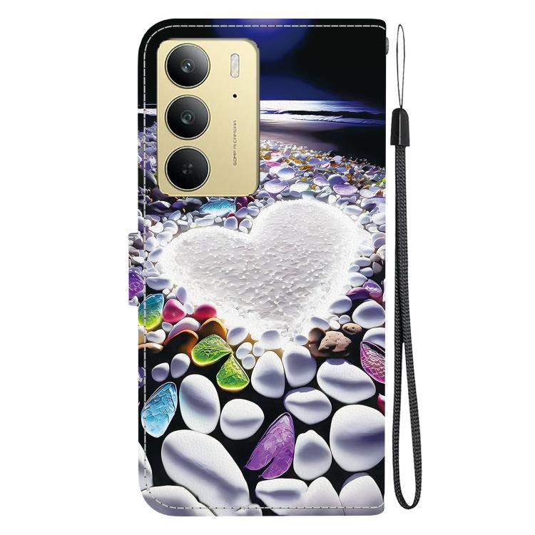 For Realme C75 Crystal Texture Colored Drawing Leather Phone Case