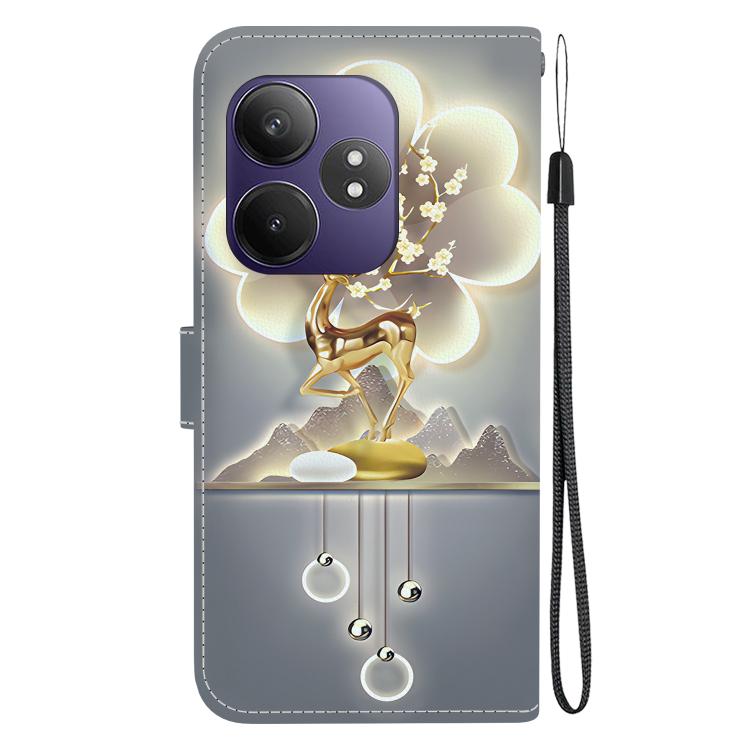 For Realme GT Neo6 SE / GT 6T Crystal Texture Colored Drawing Leather Phone Case