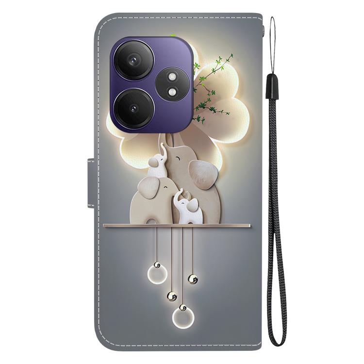 For Realme GT Neo6 SE / GT 6T Crystal Texture Colored Drawing Leather Phone Case