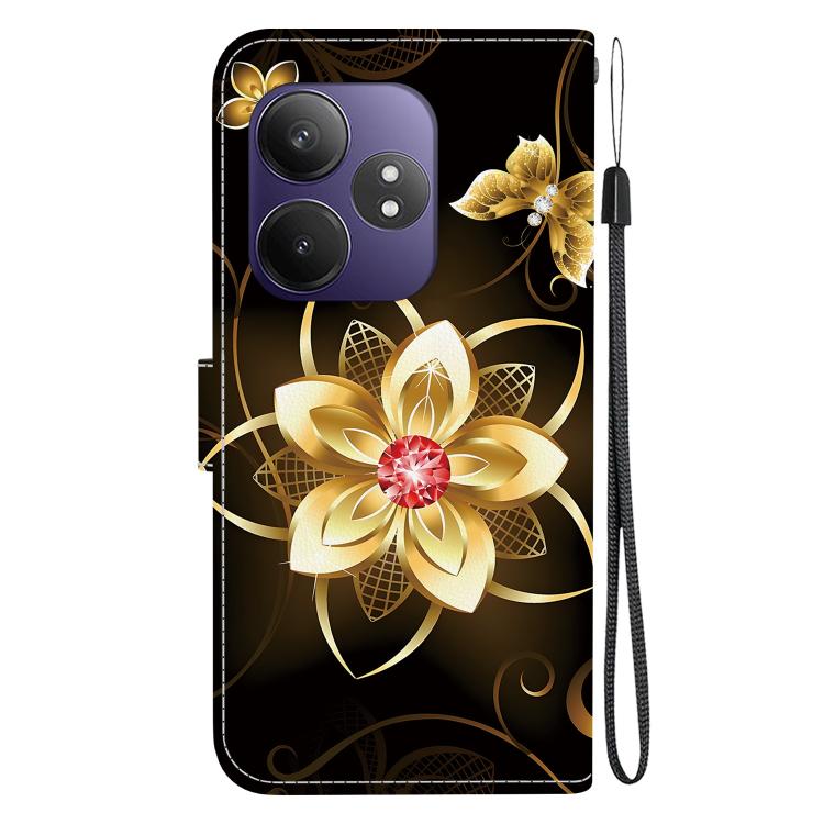 For Realme GT Neo6 SE / GT 6T Crystal Texture Colored Drawing Leather Phone Case