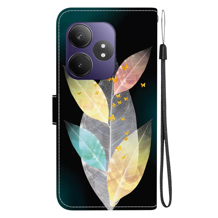 For Realme GT Neo6 SE / GT 6T Crystal Texture Colored Drawing Leather Phone Case
