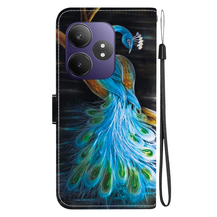 For Realme GT Neo6 SE / GT 6T Crystal Texture Colored Drawing Leather Phone Case