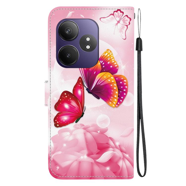 For Realme GT Neo6 SE / GT 6T Crystal Texture Colored Drawing Leather Phone Case