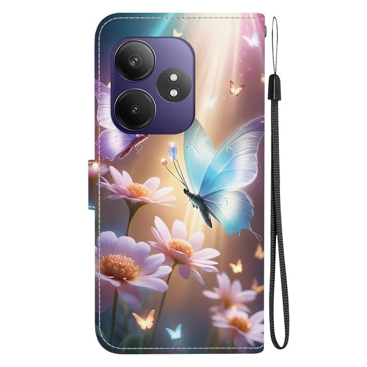 For Realme GT Neo6 SE / GT 6T Crystal Texture Colored Drawing Leather Phone Case