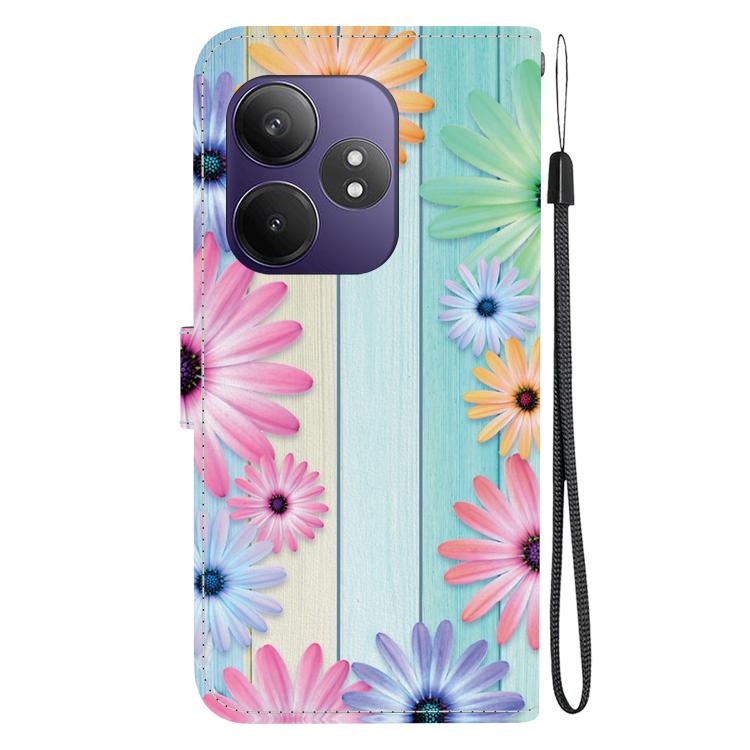 For Realme GT Neo6 SE / GT 6T Crystal Texture Colored Drawing Leather Phone Case