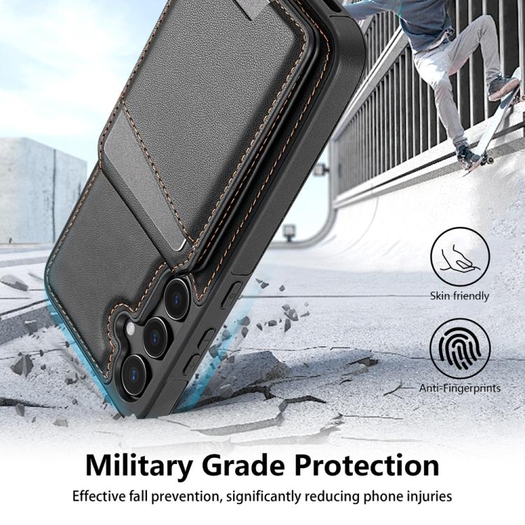 For Samsung Galaxy A54 5G Skin Feel Detachable Card Bag Magsafe Phone Case