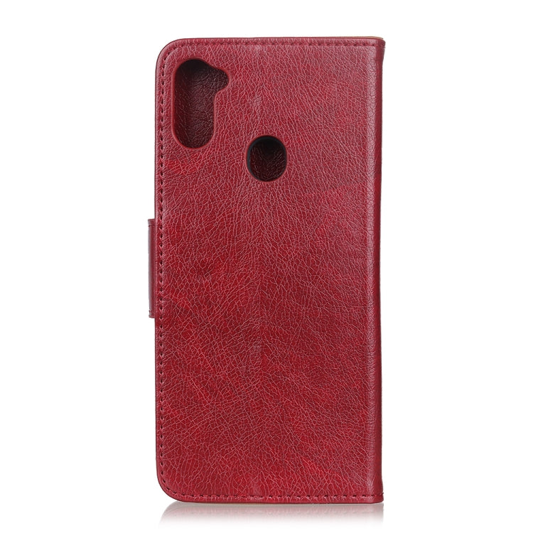 For Samsung Galaxy A11 Nappa Texture Horizontal Flip Leather Case with Holder & Card Slots & Wallet