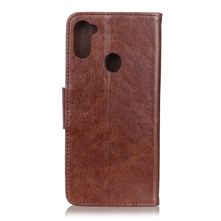 For Samsung Galaxy A11 Nappa Texture Horizontal Flip Leather Case with Holder & Card Slots & Wallet