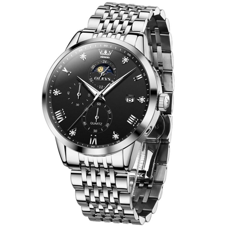 OLEVS 2925 Men Multifunctional Waterproof Luminous Quartz Watch
