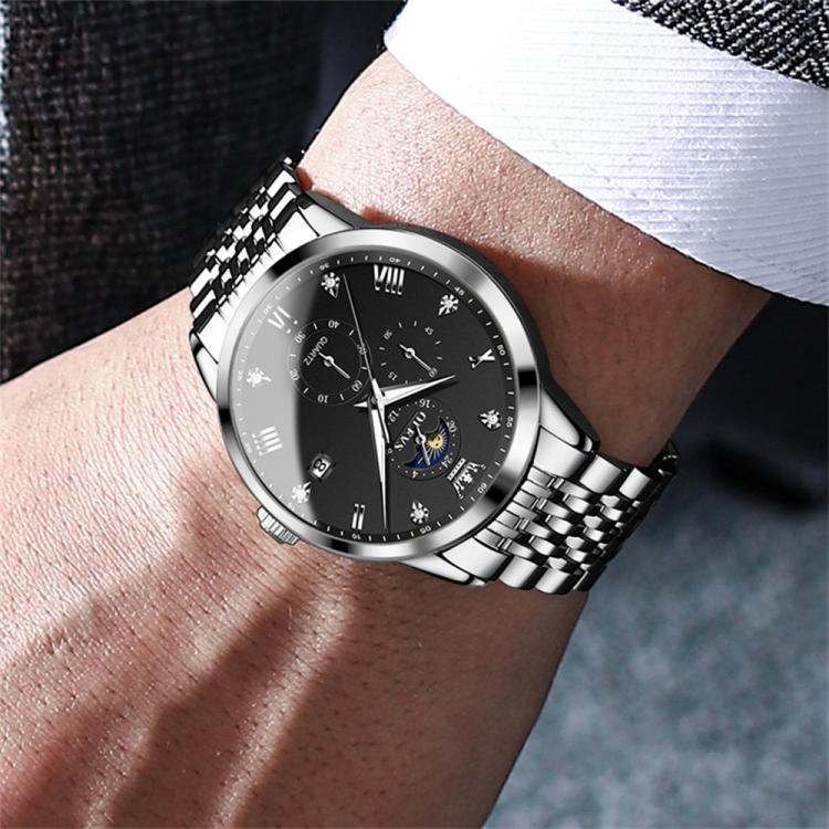 OLEVS 2925 Men Multifunctional Waterproof Luminous Quartz Watch