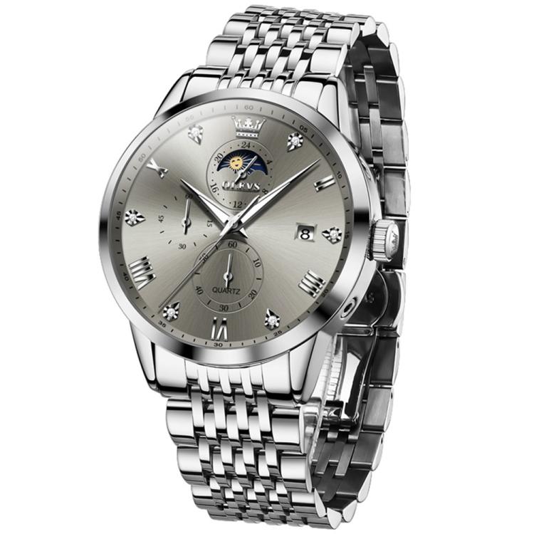 OLEVS 2925 Men Multifunctional Waterproof Luminous Quartz Watch