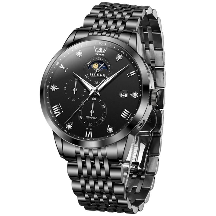 OLEVS 2925 Men Multifunctional Waterproof Luminous Quartz Watch